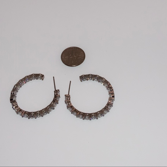 4ct Inside-Out Hoop Earrings - Picture 9 of 11